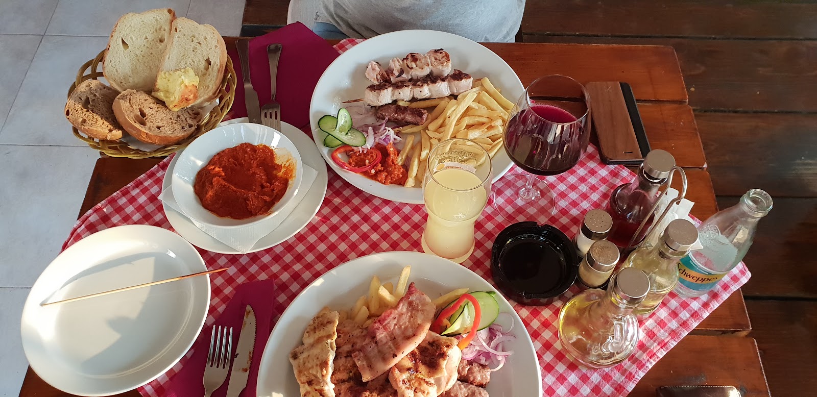 Traditional Montenegrin dishes beautifully plated